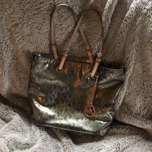 Michael Kors Tote Gunmetal Metallic